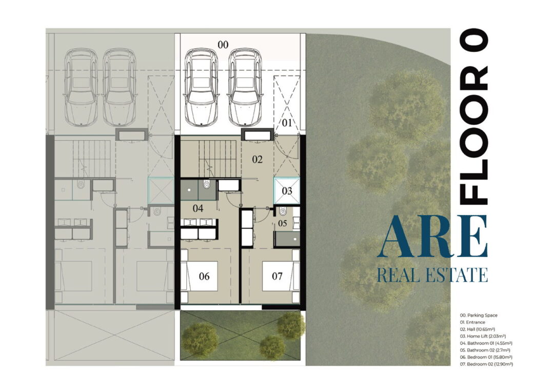 Plan de la villa A         Rez-de-chaussée