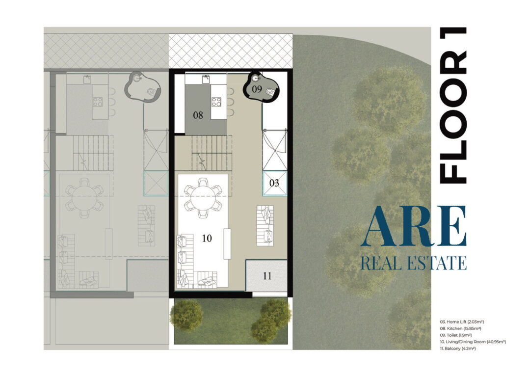 Plan de la villa A         1er étage